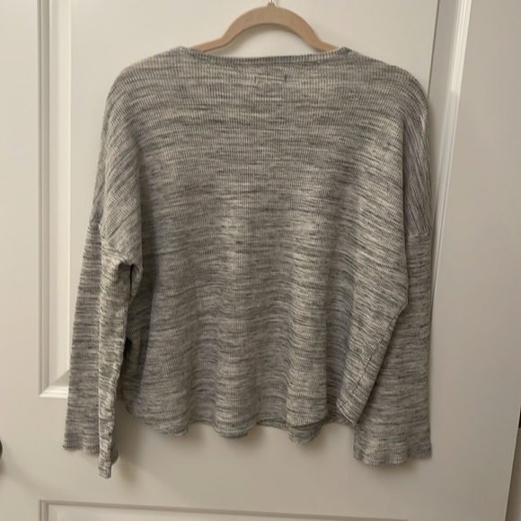 MADEWELL Thermal/ Over sized Waffle Top/Knit/Long Sleeve/pocket/wide sleeve - Picture 6 of 8